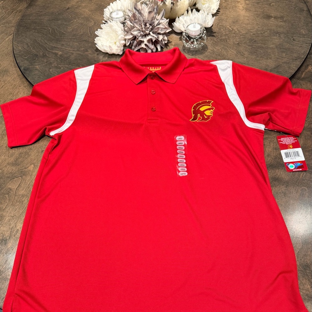 NWT Official Trojan’s Apparel Men’s Polo, Size Large